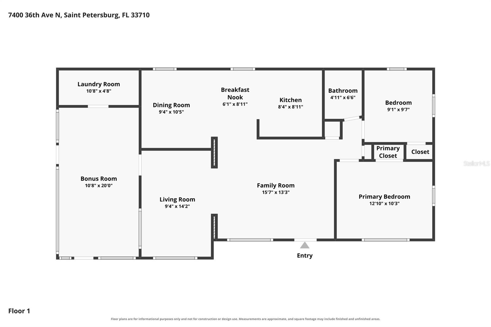 Photo 3 of Single family home for sale at 7400 36th Avenue N, Saint Petersburg, FL 33710 | MLS# TB8544625 | Listing updated on 2026-09-05
