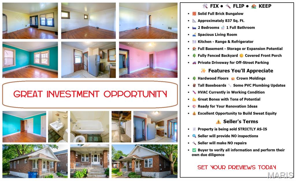 Homes for sale in Pagedale, MO | 6912 Robbins Ave, Pagedale, MO 63133 | MLS# MIS26044802