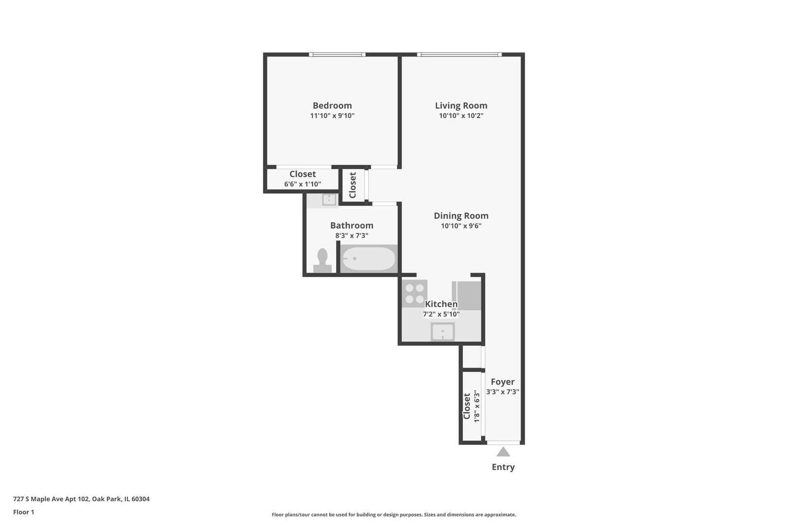 Homes for sale in Oak Park, IL | 727 S Maple Ave #102, Oak Park, IL 60304 | MLS# 12663055
