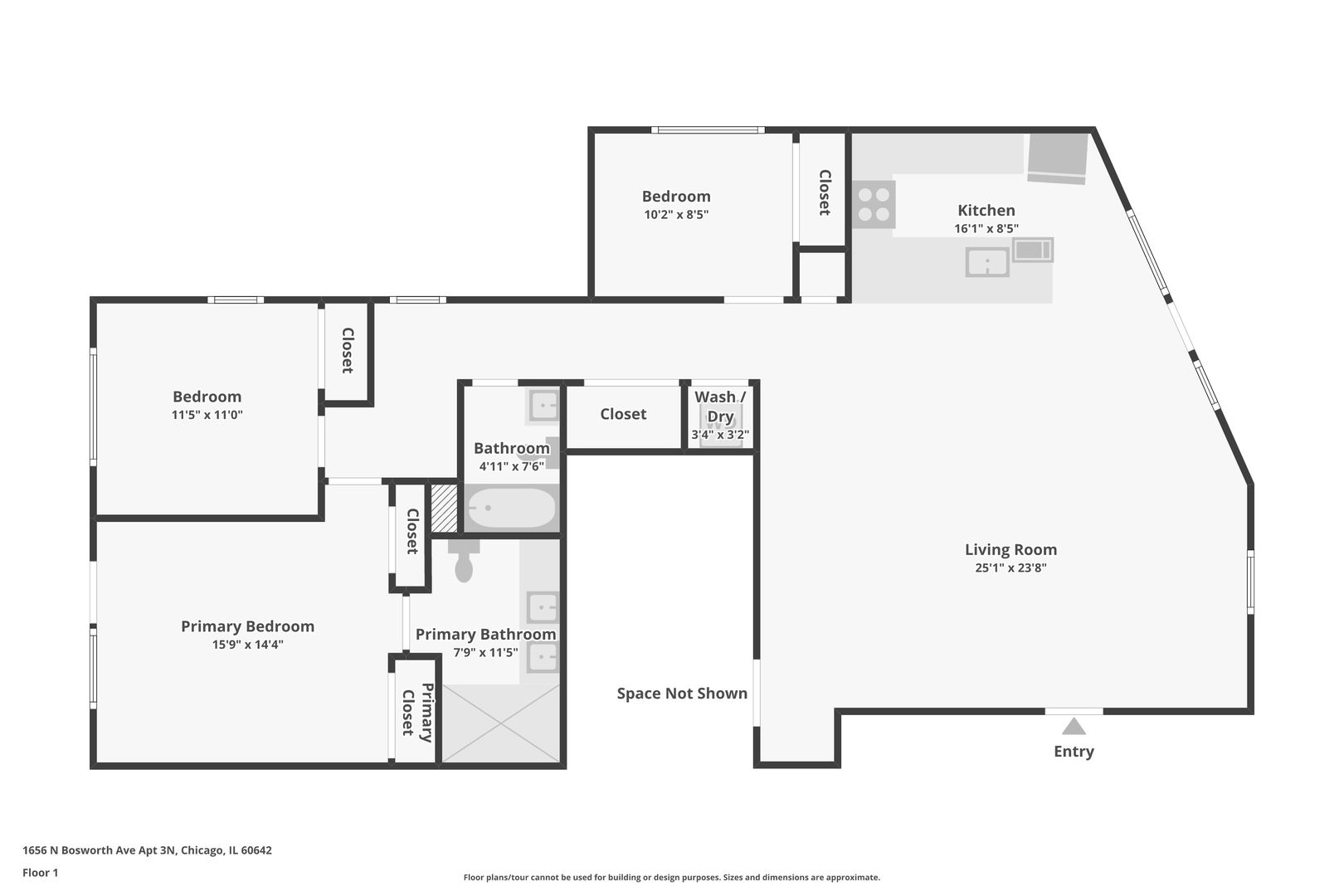 25th image of 1656 N Bosworth Ave #3N, Chicago, IL 60642 | MLS# 12714050