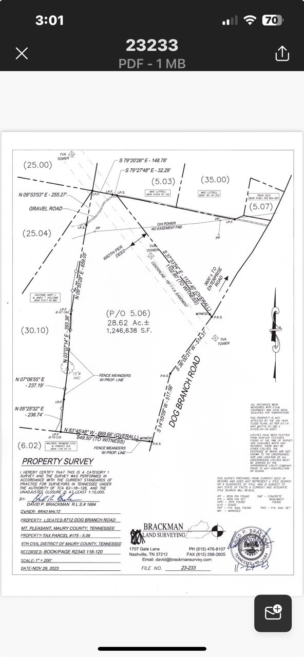 8th image of 0 Dog Branch Rd, Mount Pleasant, TN 38474 | MLS# 3525775